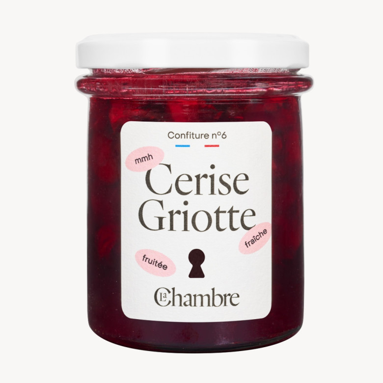 Confiture Cerise Griotte avec morceaux et sans noyaux