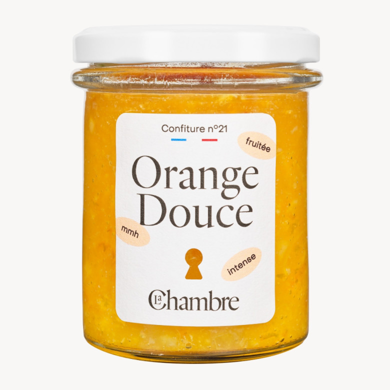 Sweet Orange Jam with zest and made in France