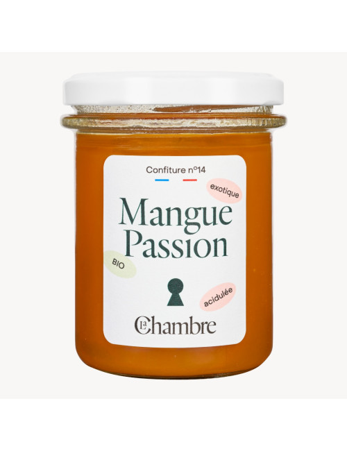 Organic Mango Passion jam made in France