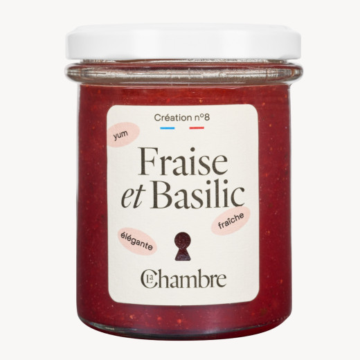 Fraise Basilic avec morceaux, fraîche et fruitée