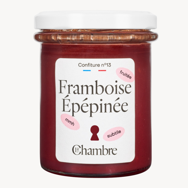 Confiture de saison Framboise Épépinée avec 56% de fruits