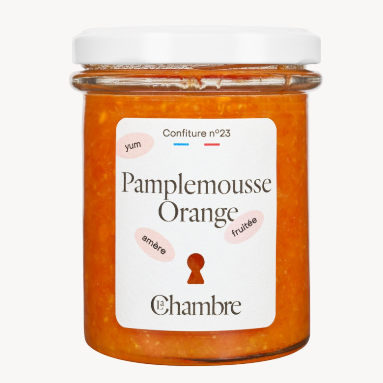 Orange Grapefruit Jam with zest and 57% fruit