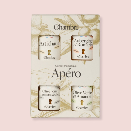 Coffret pour l'apéro avec 4 savoureux tartinables salés