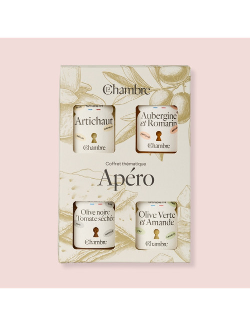 Aperitif box with 4 tasty savoury spreads