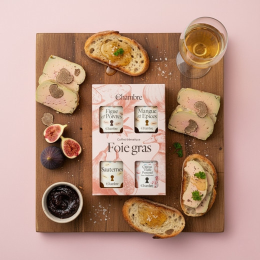 Coffret pour le foie gras composé de confits et chutneys
