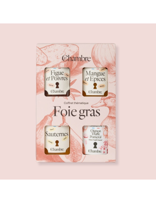 Coffret pour le foie gras composé de confits et chutneys