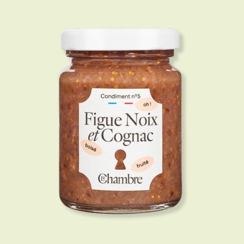 Confit Figue Noix avec des morceaux et fabriqué en France