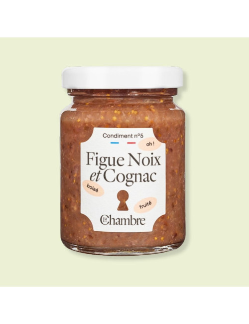 Confit Figue Noix avec des morceaux et fabriqué en France