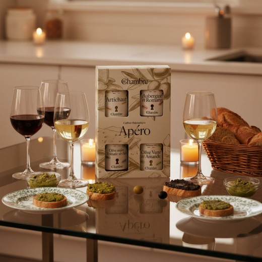 Coffret pour l'apéro avec 4 savoureux tartinables salés