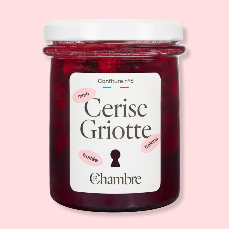 Confiture Cerise Griotte avec morceaux et sans noyaux