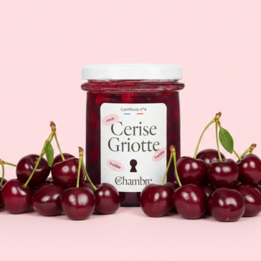 Confiture Cerise Griotte avec morceaux et sans noyaux