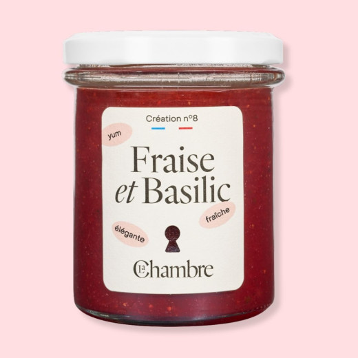 Fraise Basilic avec morceaux, fraîche et fruitée