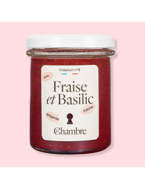 Fraise Basilic avec morceaux, fraîche et fruitée