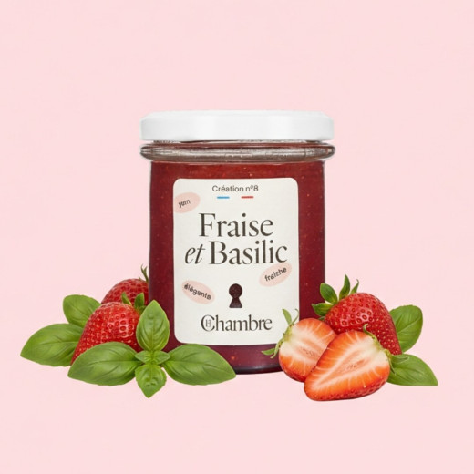 Strawberry Basil with pieces, fresh and fruity