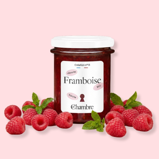 Organic Raspberry Jam with seeds and 62% fruit