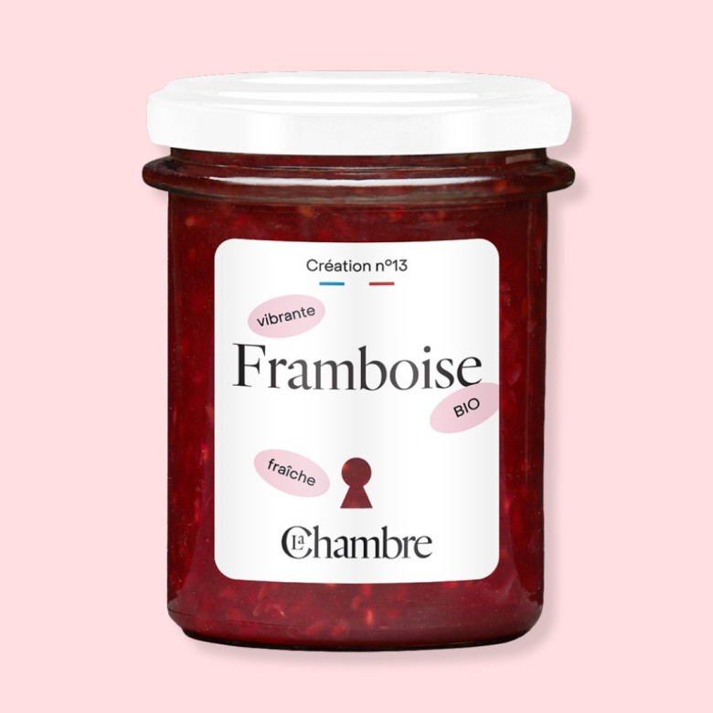 Organic Raspberry Jam with seeds and 62% fruit