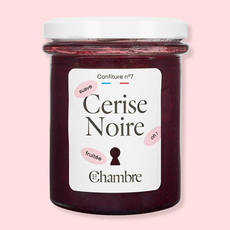 Confiture Cerise Noire avec 62% de fruits et des morceaux