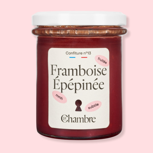 Confiture de saison Framboise Épépinée avec 56% de fruits