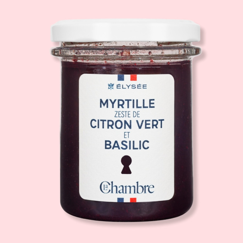 Confiture Myrtille, Citron Vert & Basilic - Collection Élysée