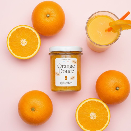 Sweet Orange Jam with zest and made in France