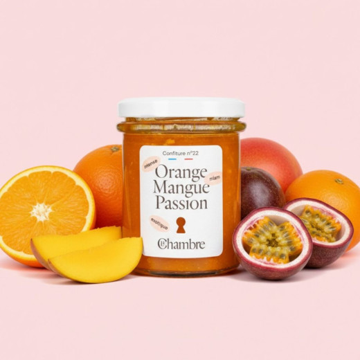 Orange Mango Passion fruit jam with 57% fruit