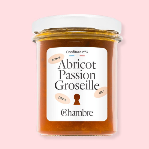 Apricot Passion Redcurrant seasonal jam, sweet and tart with pieces