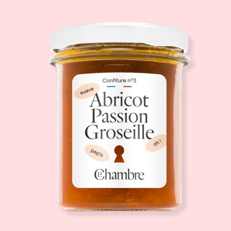 Apricot Passion Redcurrant seasonal jam, sweet and tart with pieces