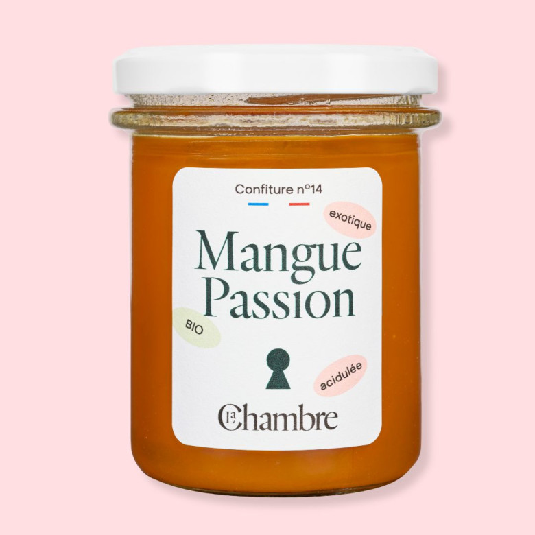 Organic Mango Passion jam made in France