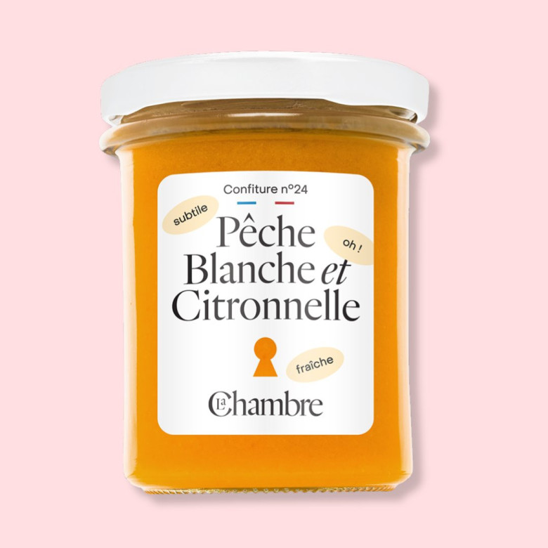 Confiture Pêche Blanche Citronnelle | La Chambre