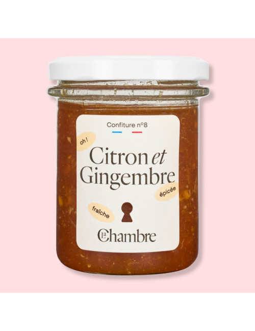 Confiture Citron Gingembre sans zestes, avec 51% de fruits