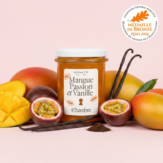 Confiture Mangue Passion Vanille de fabrication française