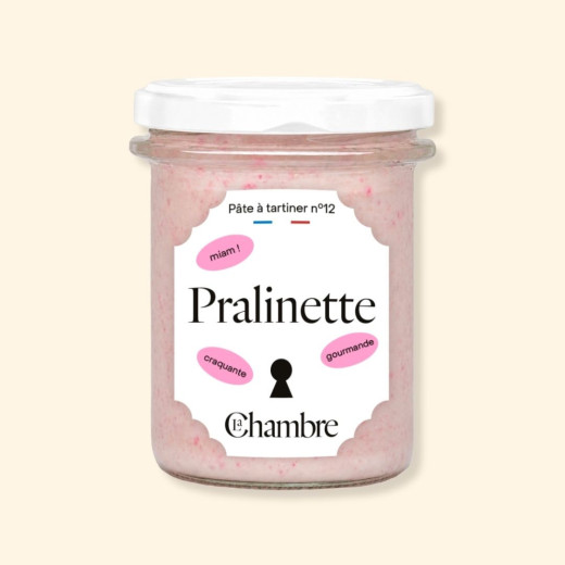 Pot de pâte à tartiner Pralinette à la praline rose de Lyon, La Chambre