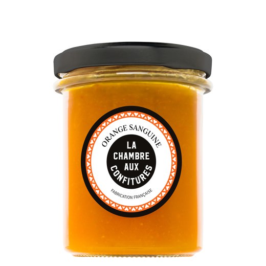 Orange Sanguine jam with zest, sweet and tangy