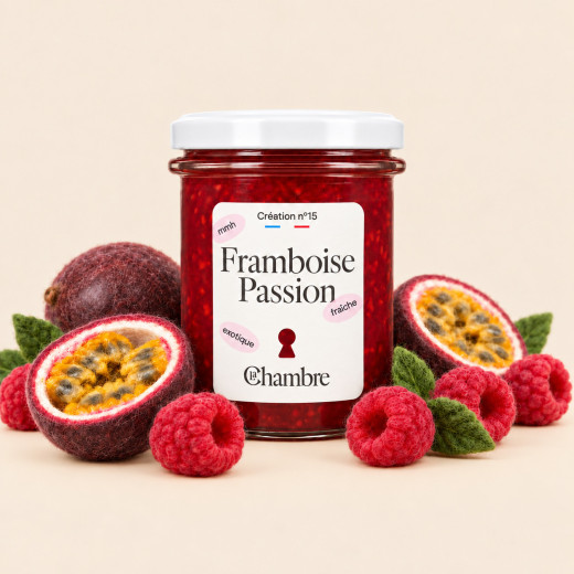 Confiture Framboise Passion avec pépins et 58% de fruits | La Chambre