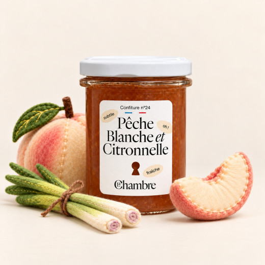 Confiture Pêche Blanche Citronnelle | La Chambre