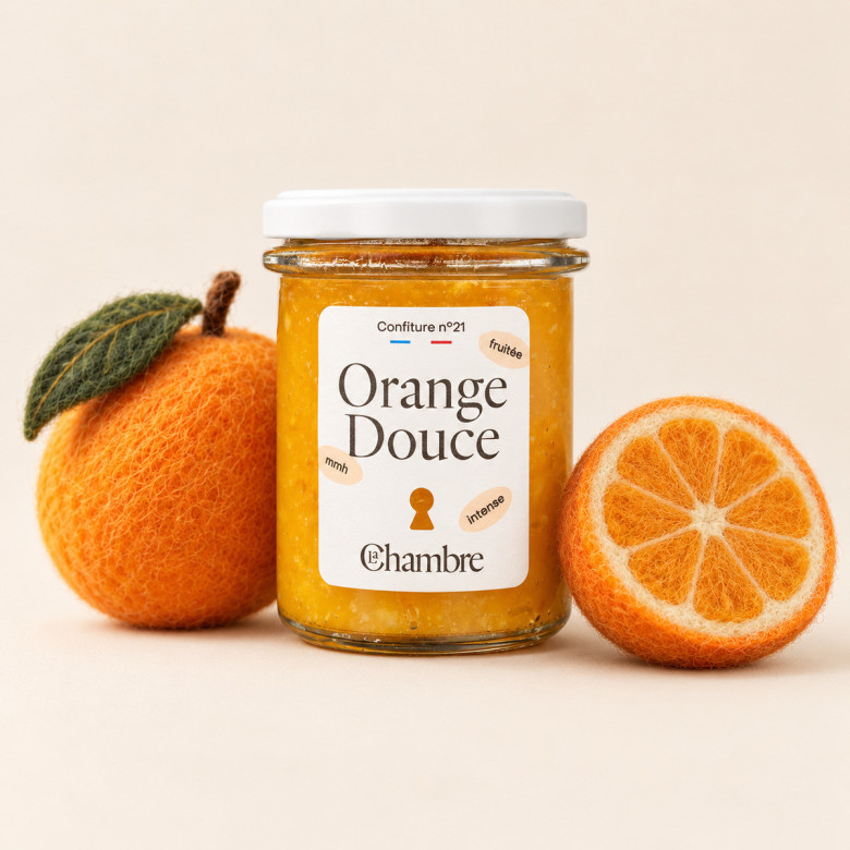 Sweet Orange Jam with zest and made in France | La Chambre