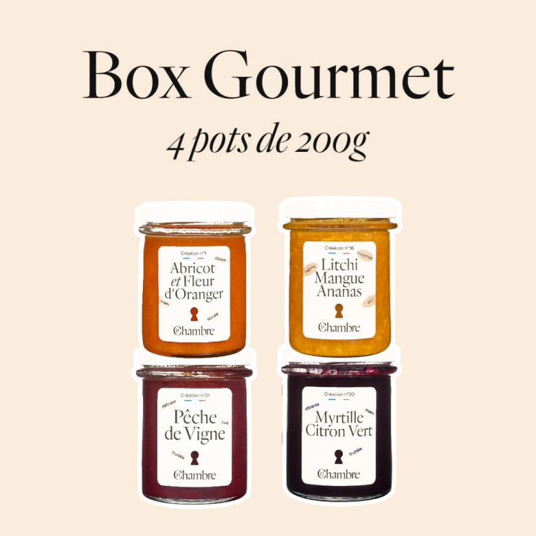 The Gourmet Subscription Box from La Chambre, filled with fine jams and spreads