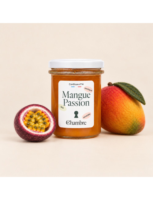 Organic Mango Passion jam made in France | La Chambre