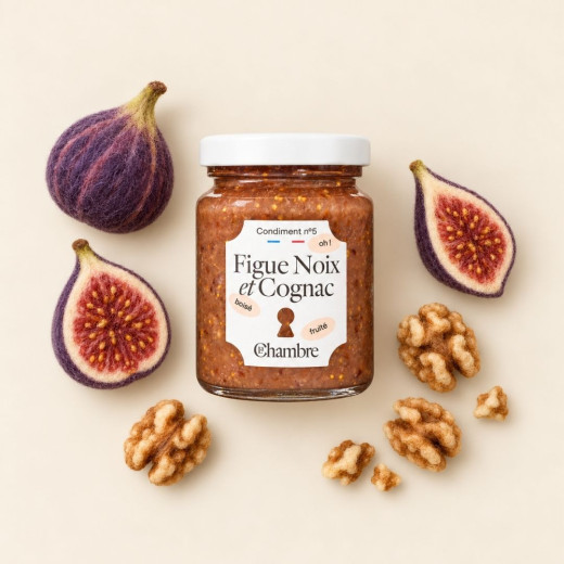 Confit Fig Walnut with pieces and made in France | La Chambre