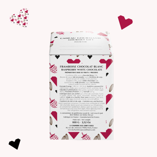Étui cadeau Framboise Chocolat Blanc, gourmand et fruité