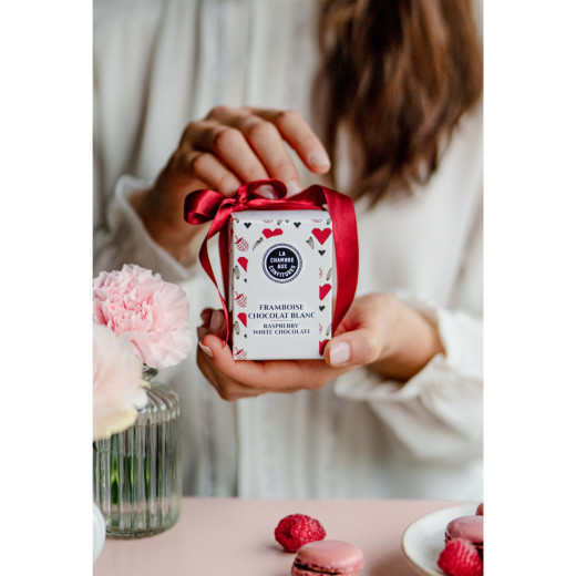 Étui cadeau Framboise Chocolat Blanc, gourmand et fruité