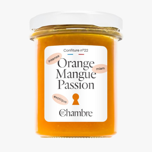 Confiture de saison Orange Mangue Passion avec 57% de fruits