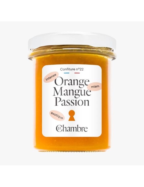 Orange Mango Passion fruit jam with 57% fruit