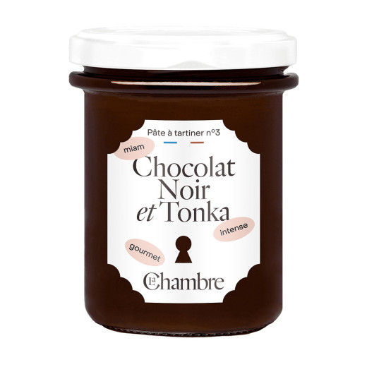 Dark tonka chocolate spread, palm oil free