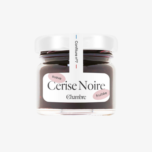 Confiture Cerise Noire avec 62% de fruits et des morceaux