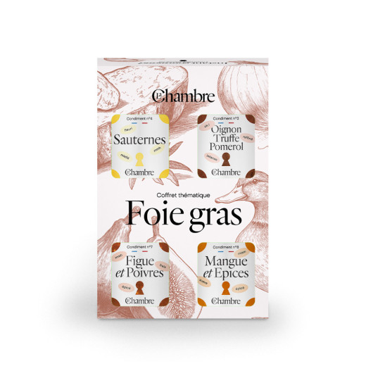 Coffret pour le foie gras composé de confits et chutneys