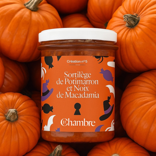 Confiture Halloween Potimarron & Noix de Macadamia – Édition Limitée
