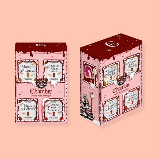 Coffret Noël Découverte 4x100g La Chambre | Confitures Originales Coffret Noël Découverte 4x100g La Chambre | Confitures Originales