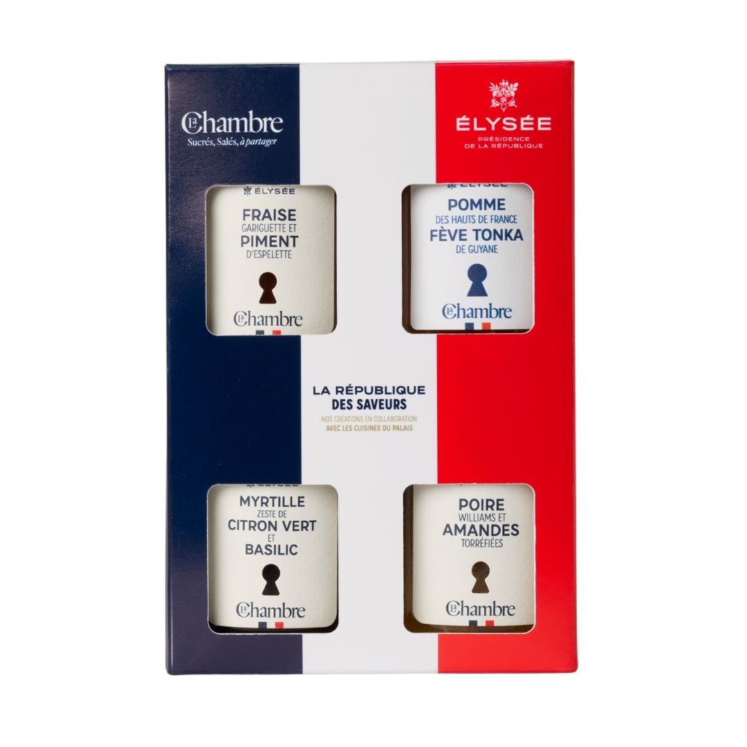 Pot de confiture de 200g de la chambre en collaboration avec le palais des thés pour cette saveur cerise et thé du hamman