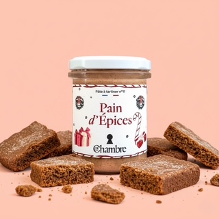 Le tartinable de noël sucré incontournable est le pot de 100g de pâte à tartiner au pain d'épices